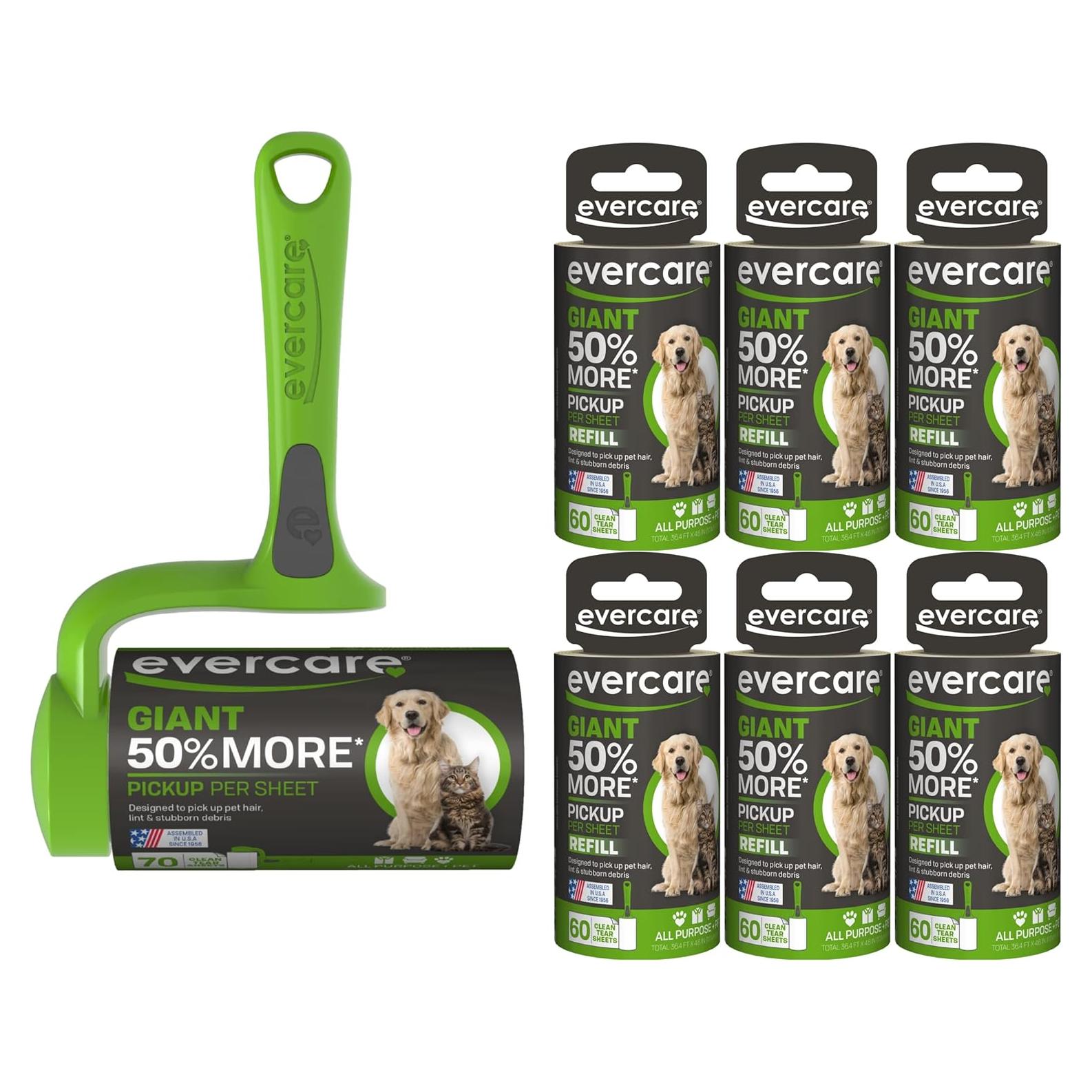 Rodillo de mano gigante para mascotas Evercare + 6 recargas
