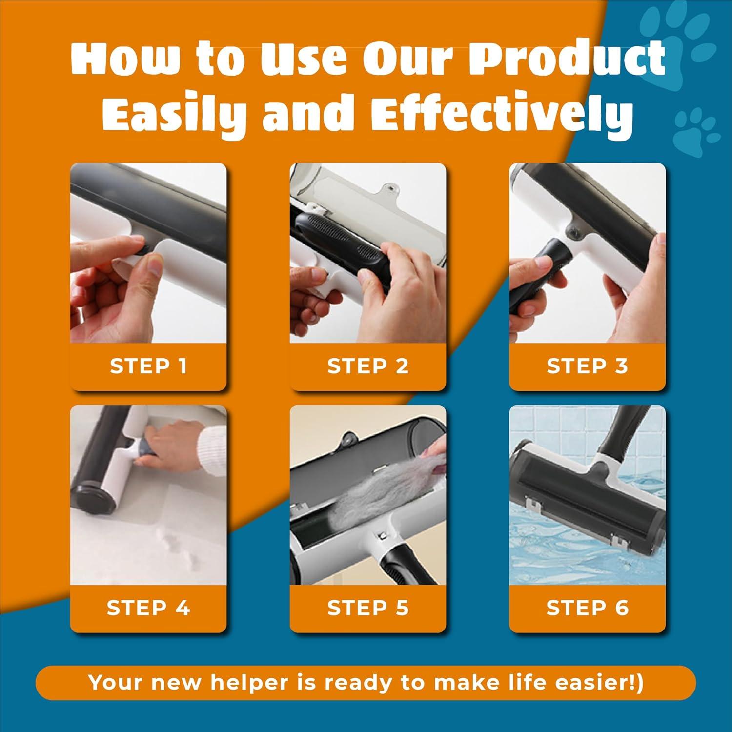 Removedor de Pelo de Mascota Tailio HR101 - Rodillo Reutilizable