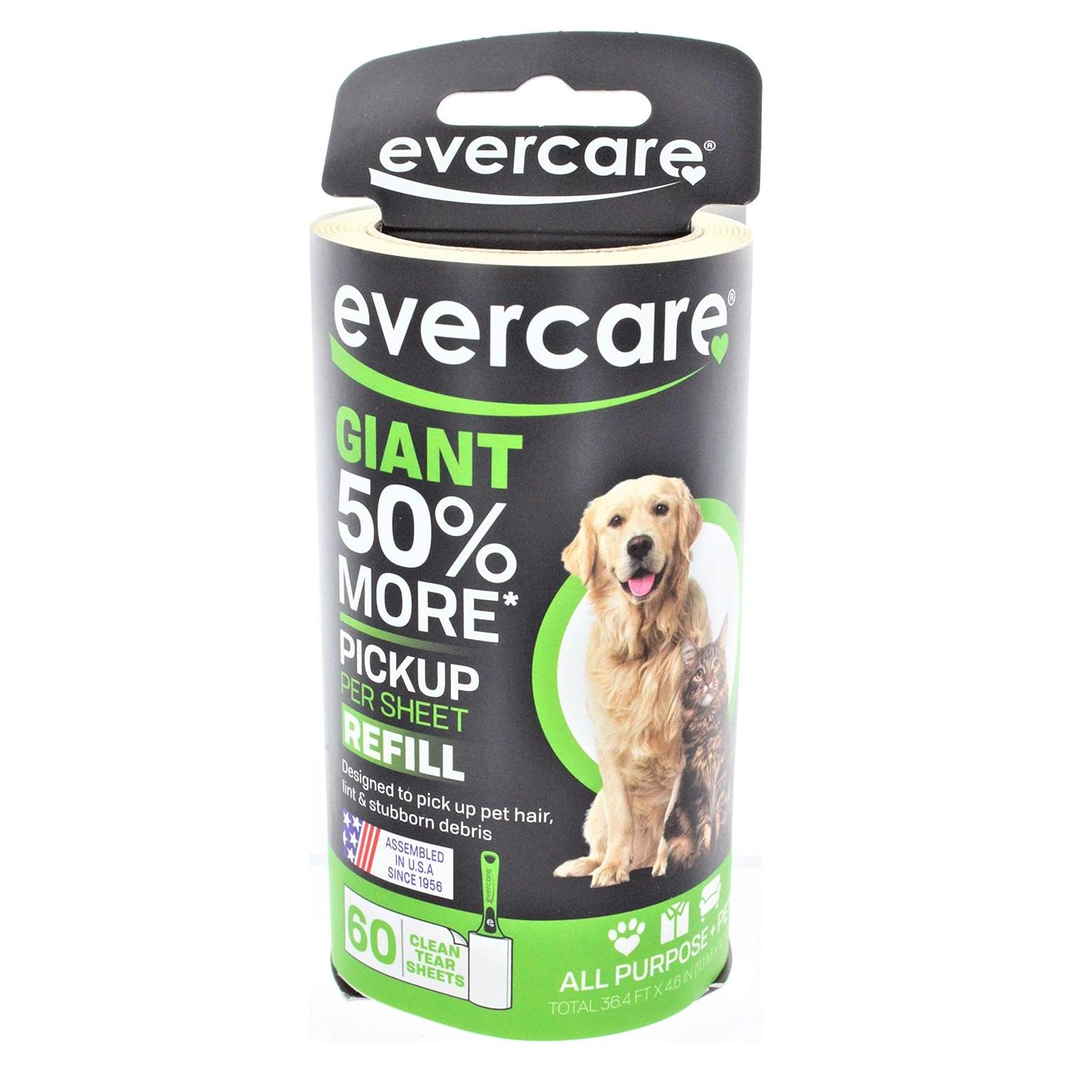 Repuesto rodillo pelusa Evercare Giant 60 hojas - 4 paquetes