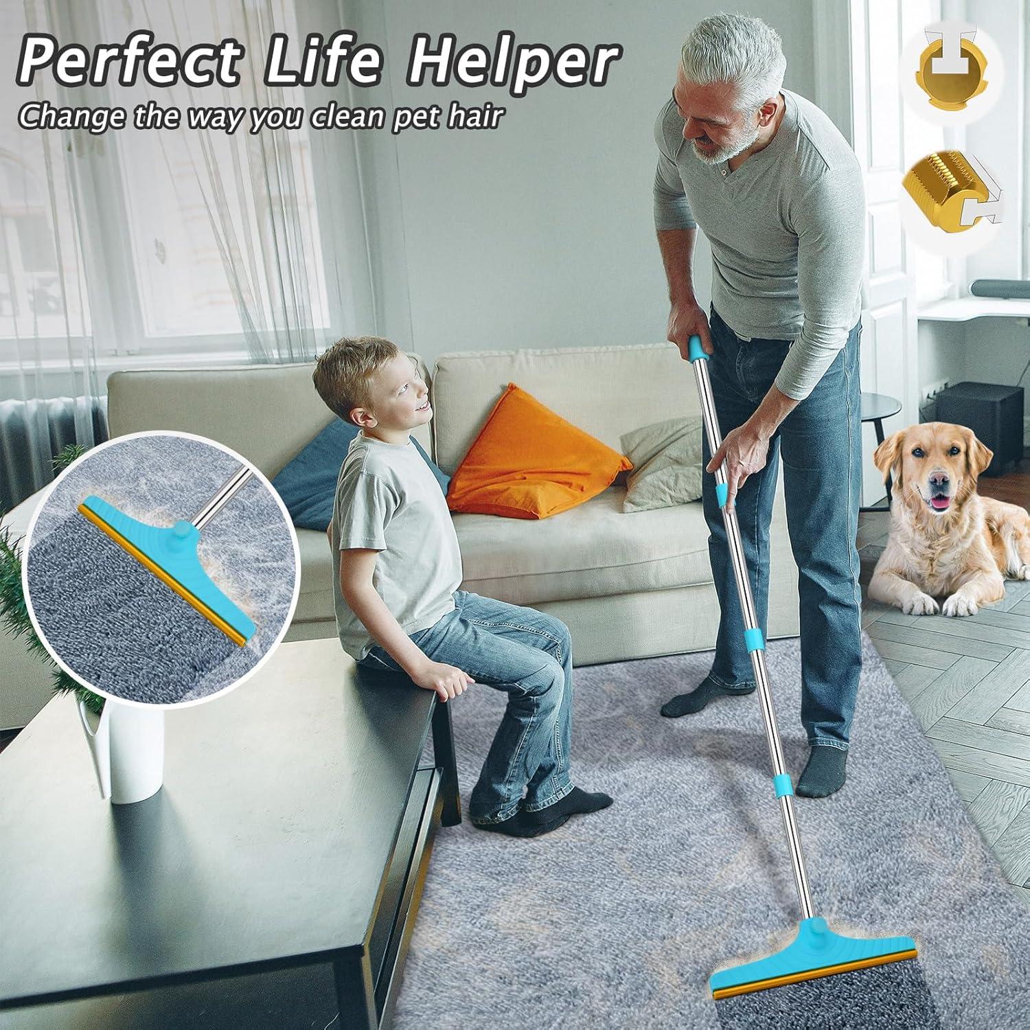 Rastrillo de Alfombra Eaersan 60" Ajustable para Pelo de Mascotas