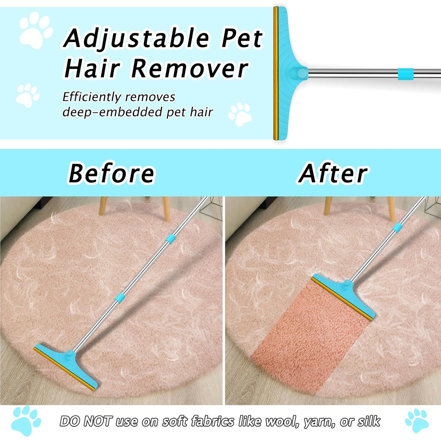 Rastrillo de Alfombra Eaersan 60" Ajustable para Pelo de Mascotas