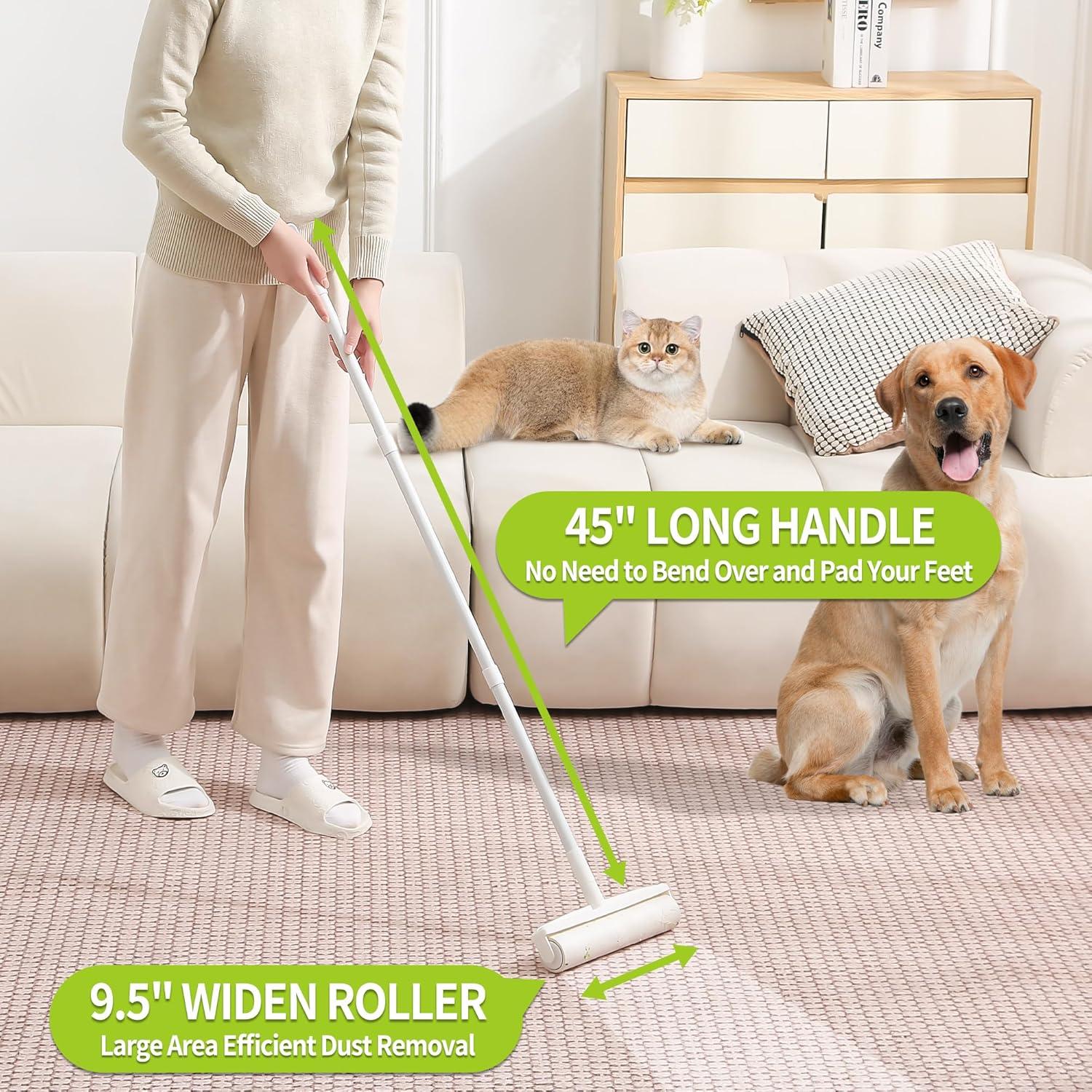 Rodillo de Pelusa Grande IVYROLL con Mango Ajustable 114 cm