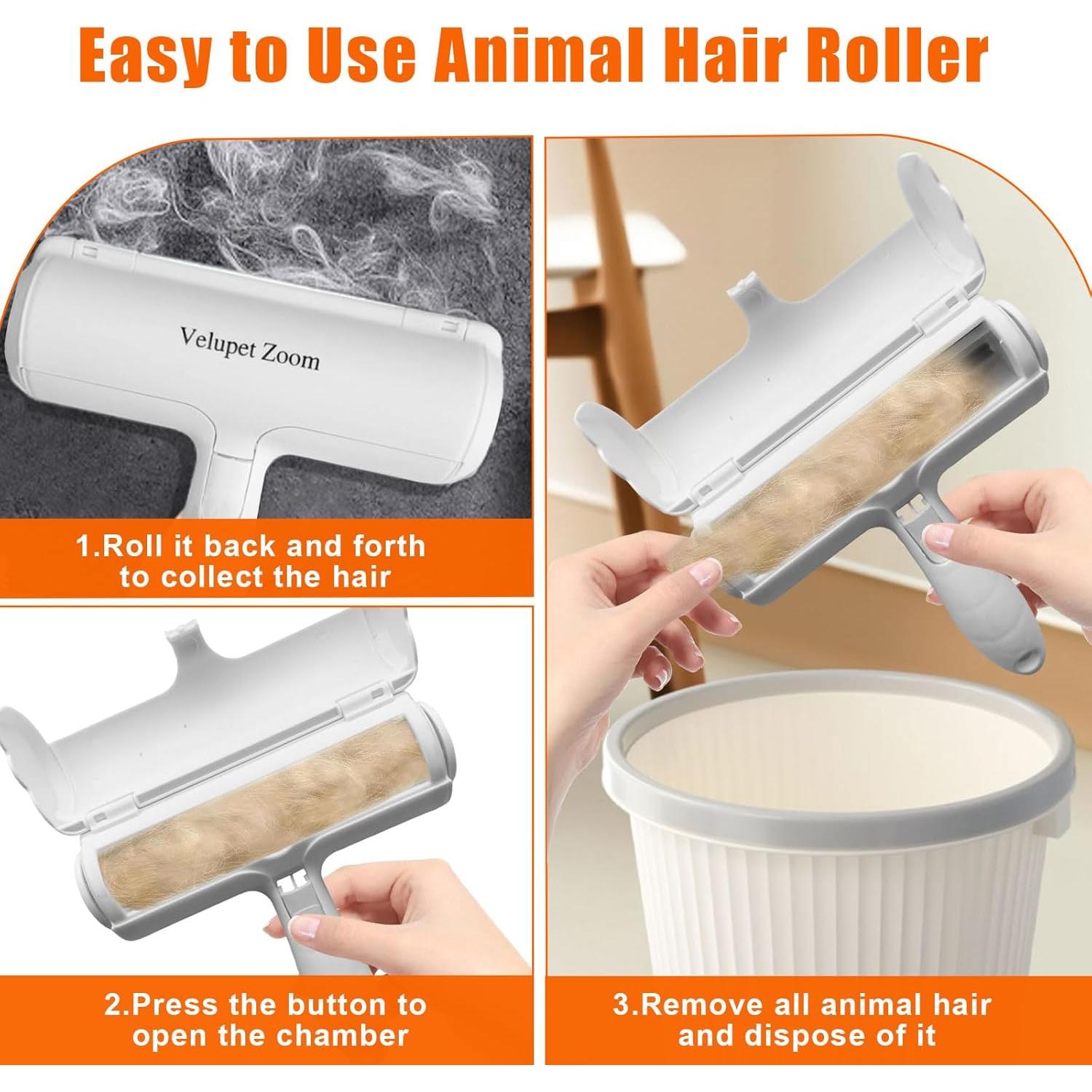 Removedor de Pelo de Mascotas Velupet Zoom Reutilizable 19.7x18.4cm