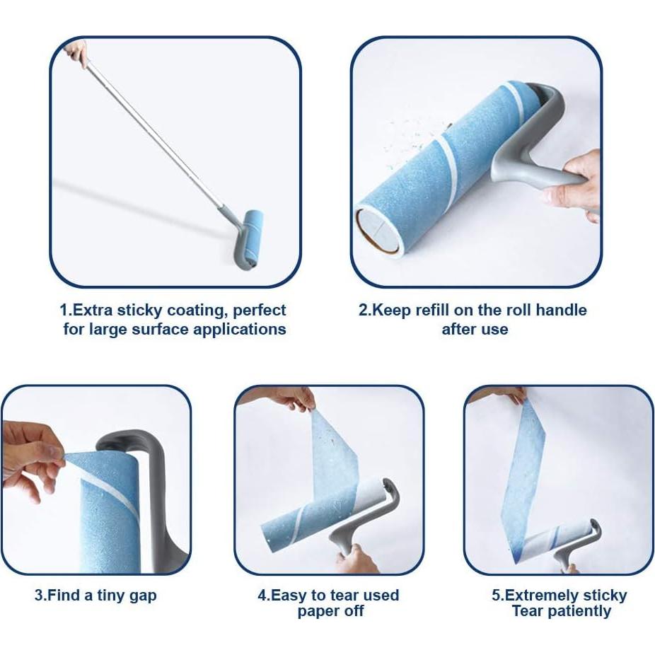 Rodillo de Limpieza para Mascotas Layers 10" con Mango Extensible 95.5cm