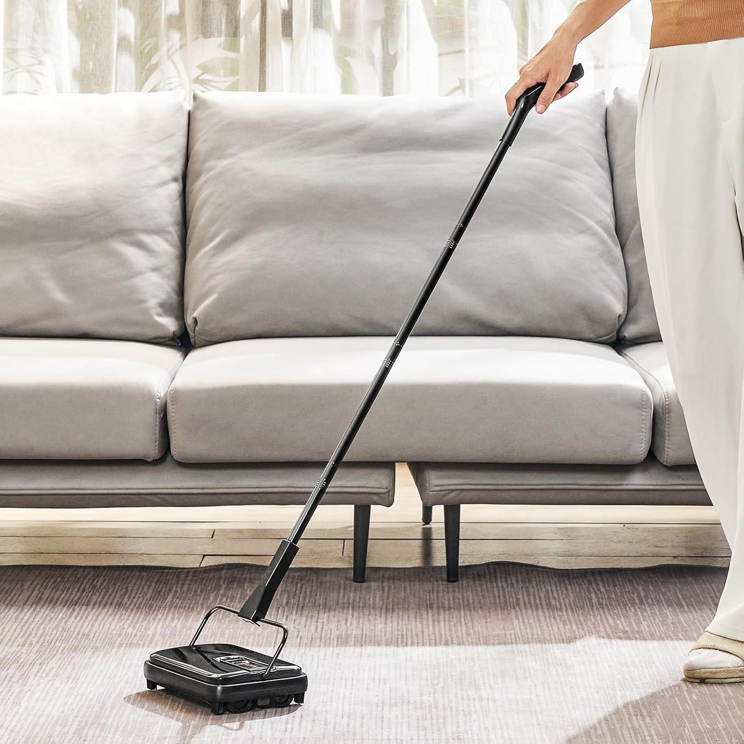 Barrendero Manual VEVOR para Alfombras - 0.82 kg, Negro