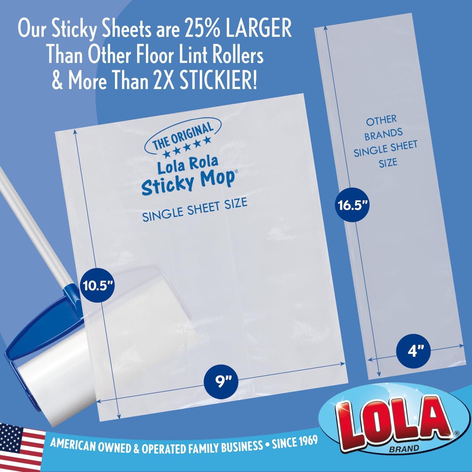 Lola Rola Sticky Mop, Rodillo Adhesivo para Suelos 40.6 cm