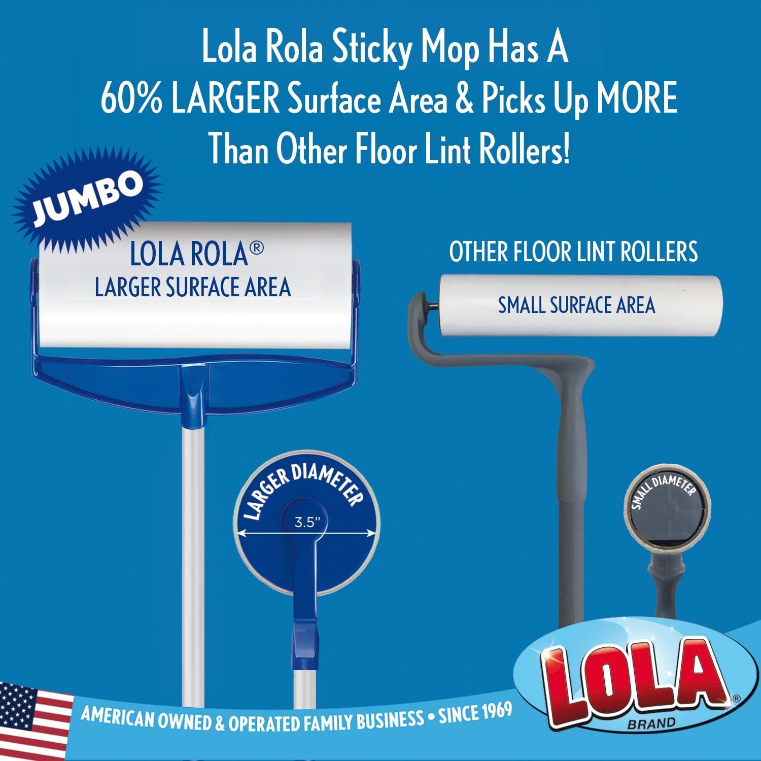 Lola Rola Sticky Mop, Rodillo Adhesivo para Suelos 40.6 cm