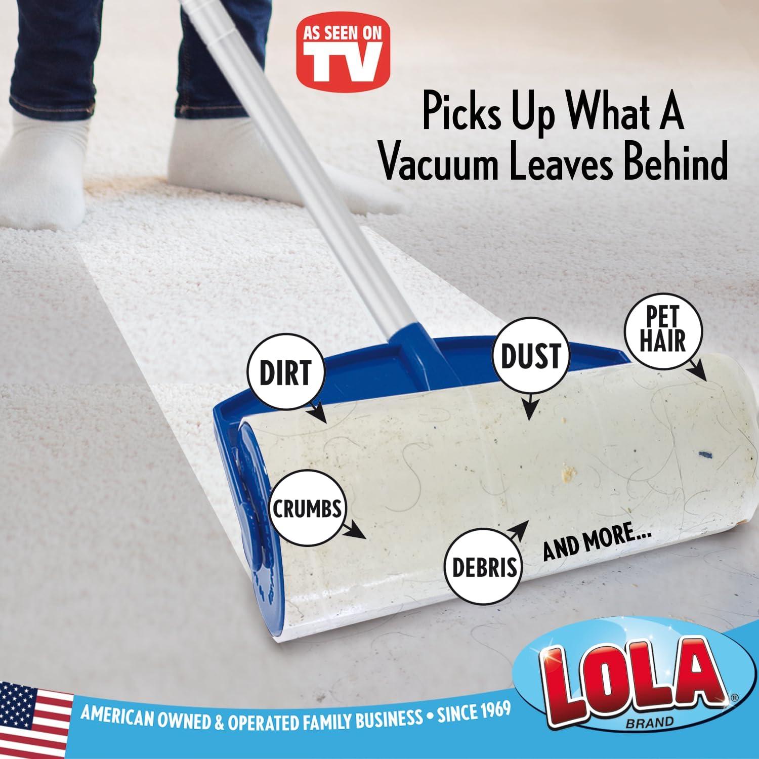Lola Rola Sticky Mop, Rodillo Adhesivo para Suelos 40.6 cm