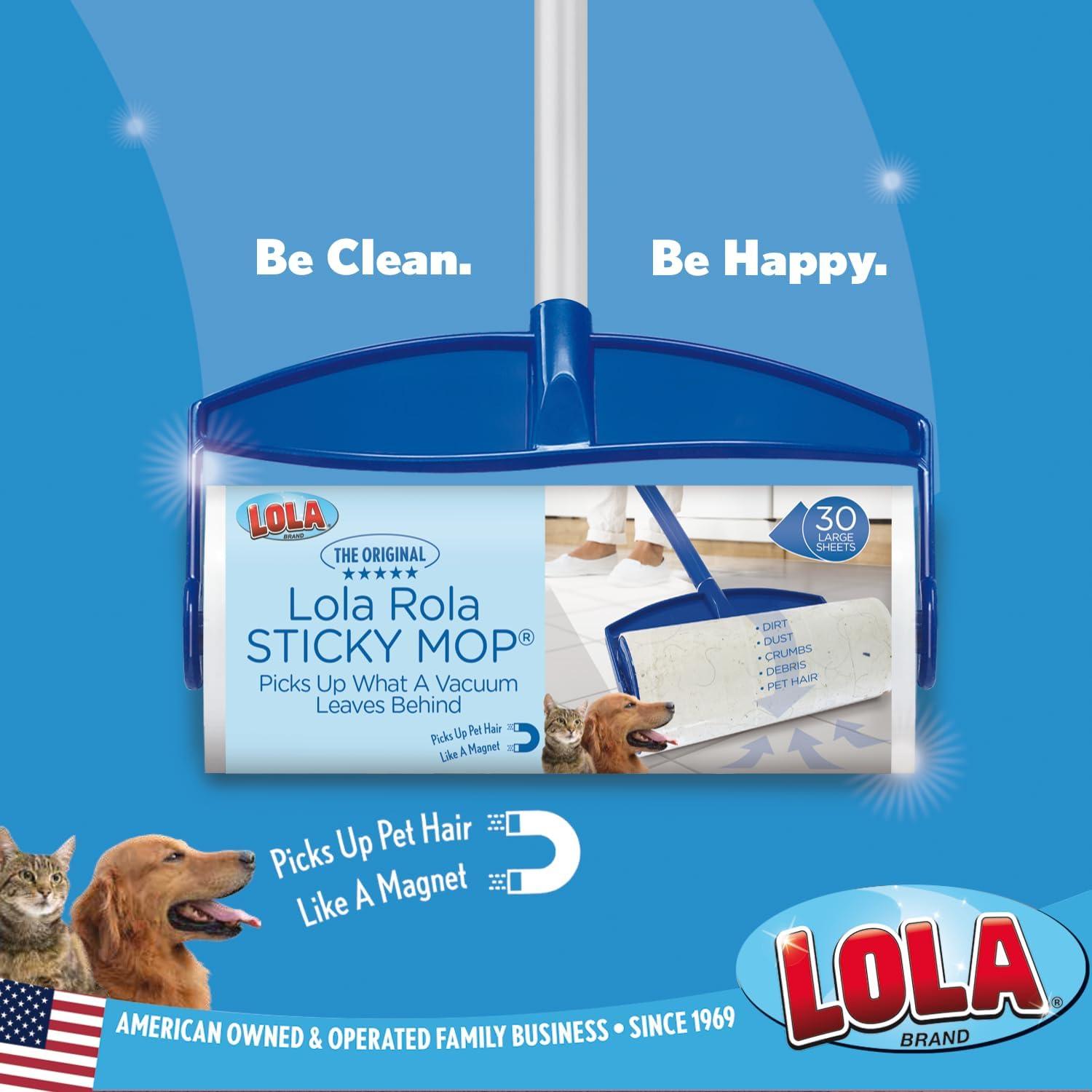 Lola Rola Sticky Mop, Rodillo Adhesivo para Suelos 40.6 cm