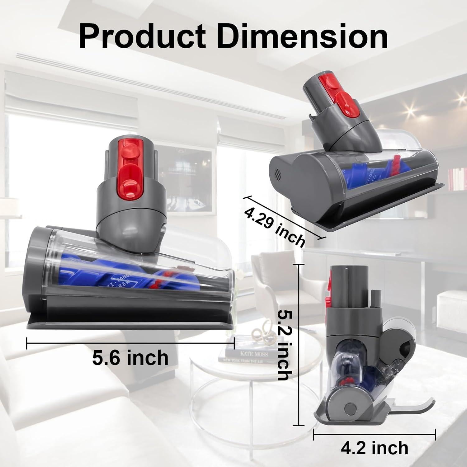 Cabezal de Cepillo Motorizado Mini Bolan-Tech para Dyson V7 V8 V10 V11 V15