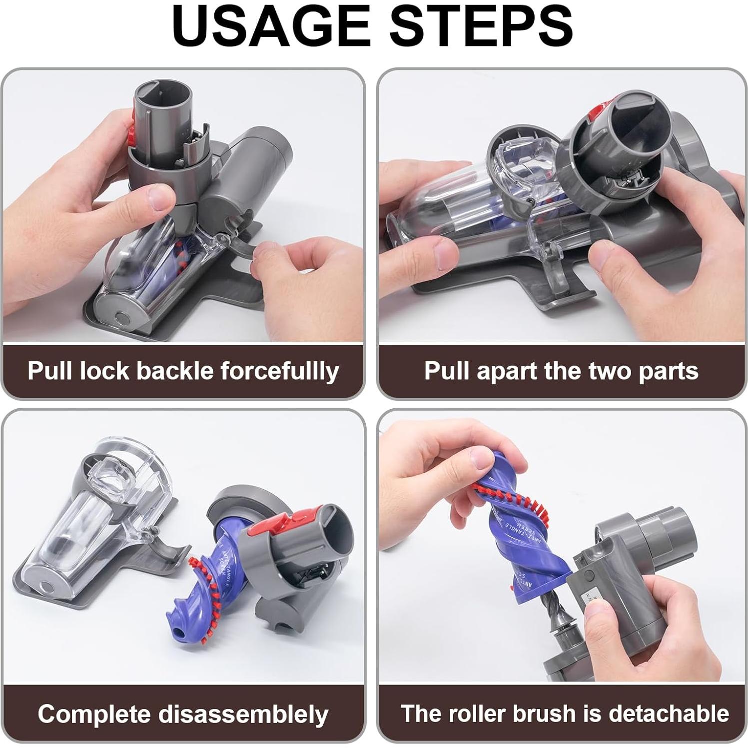 Cabezal de Cepillo Motorizado Mini Bolan-Tech para Dyson V7 V8 V10 V11 V15