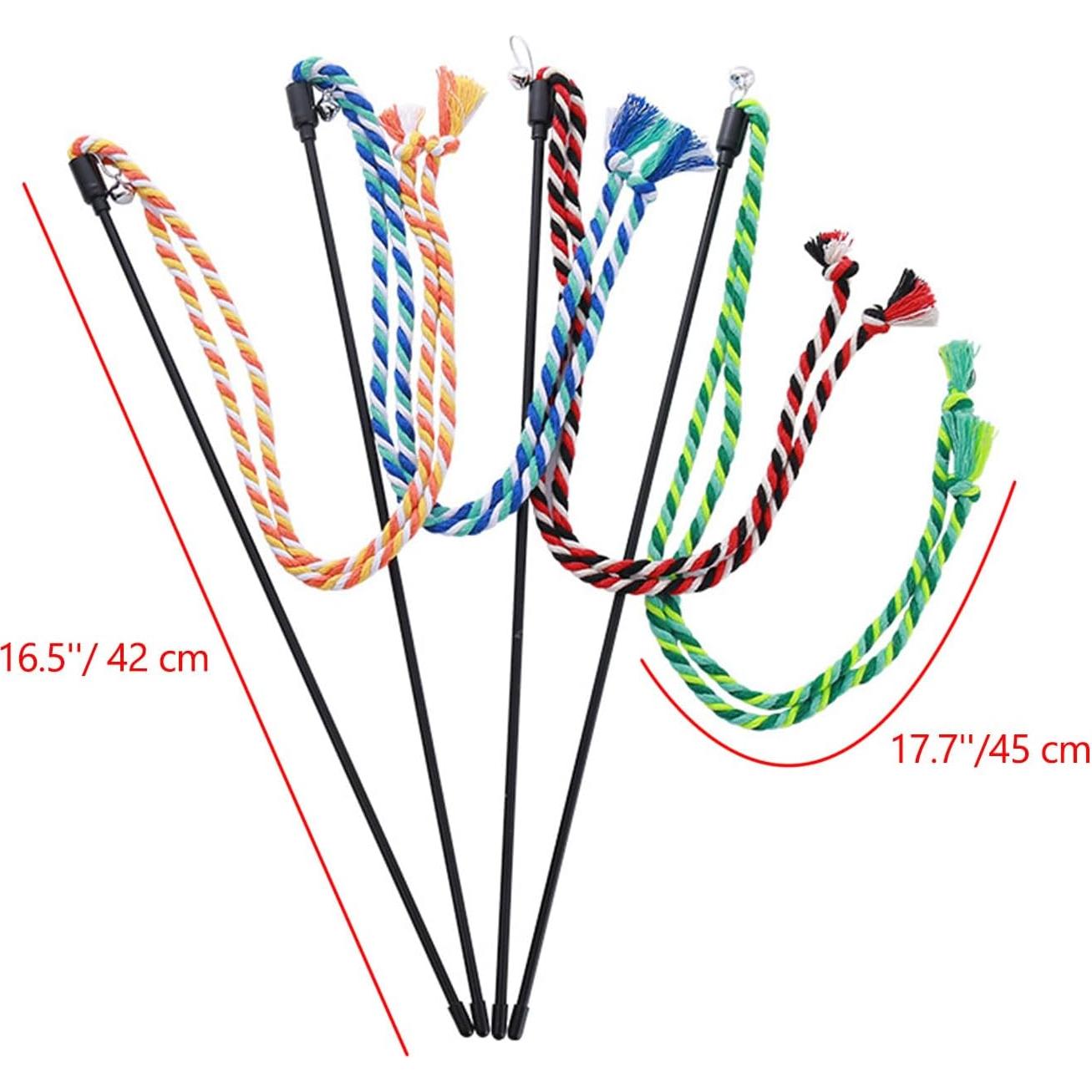 Varitas para Gatos IUHKBH 4 Pcs Juguetes Interactivos Coloridos