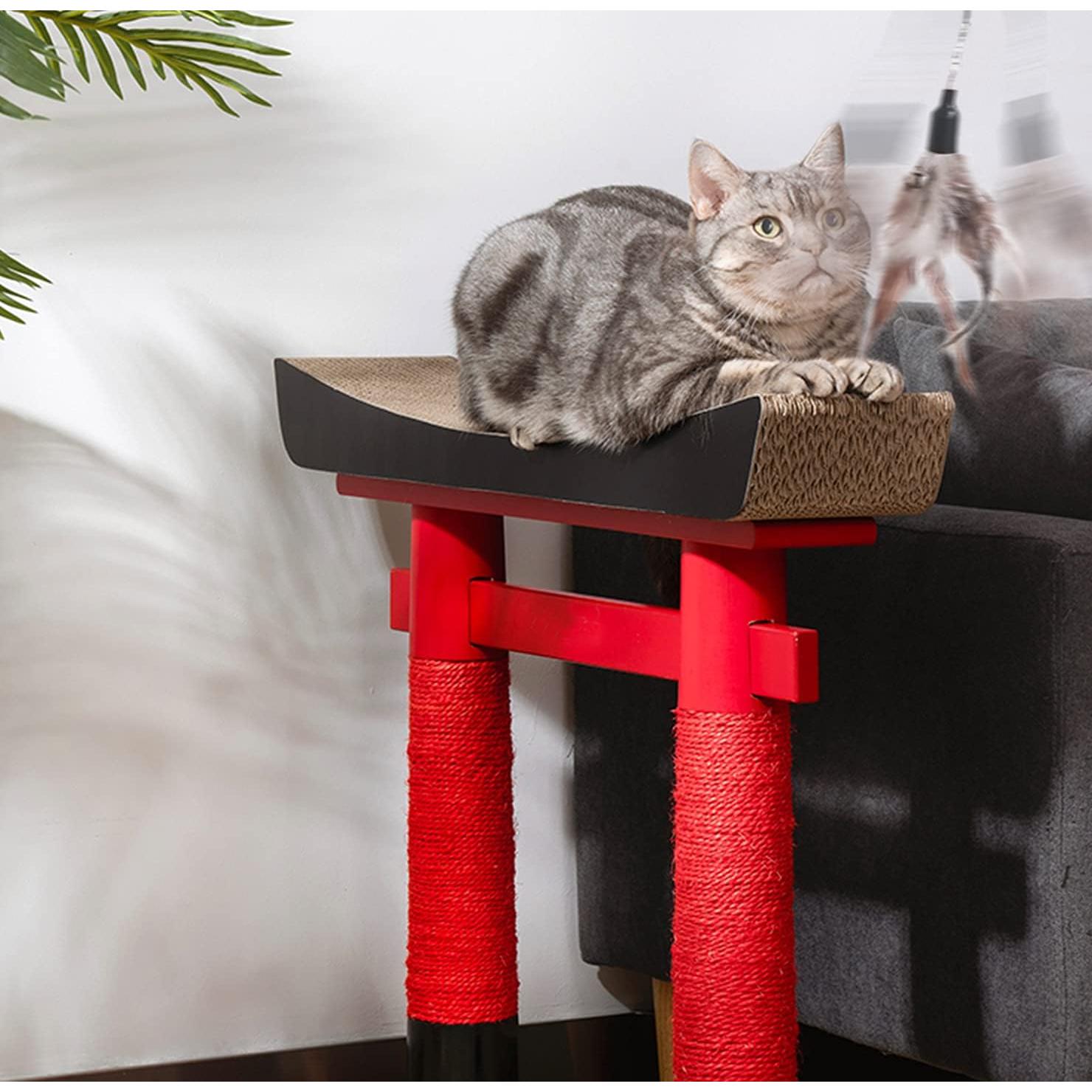 Varita Retráctil para Gatos Whefory con 8 Juguetes Interactivos