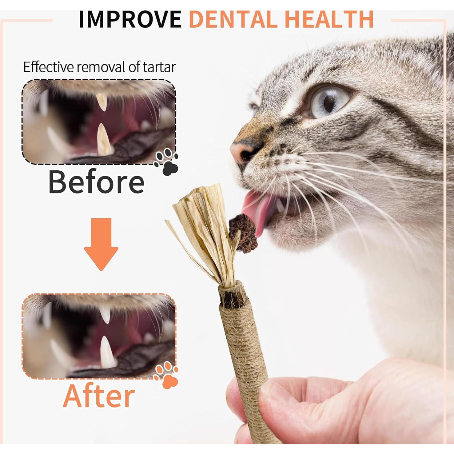 Paquete de 3 Palos de Silvervine YWAOOH para Gatos 100% Natural