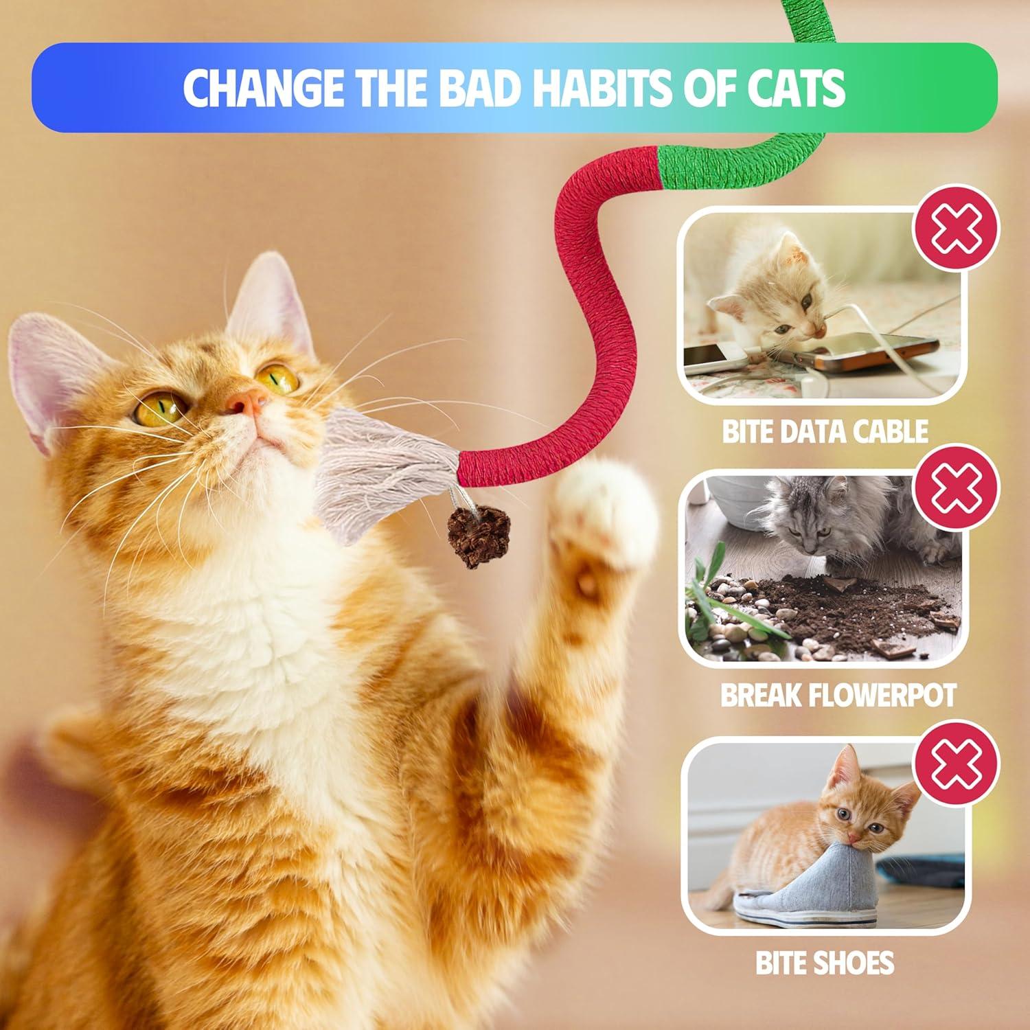 Juguetes para Gatos GBSYU - 4 Piezas Catnip y Silvervine