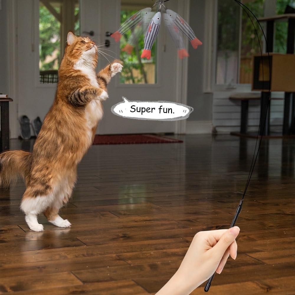 Juguetes de Varita para Gatos PAZ'S GIFT - 3 Piezas Sonoras