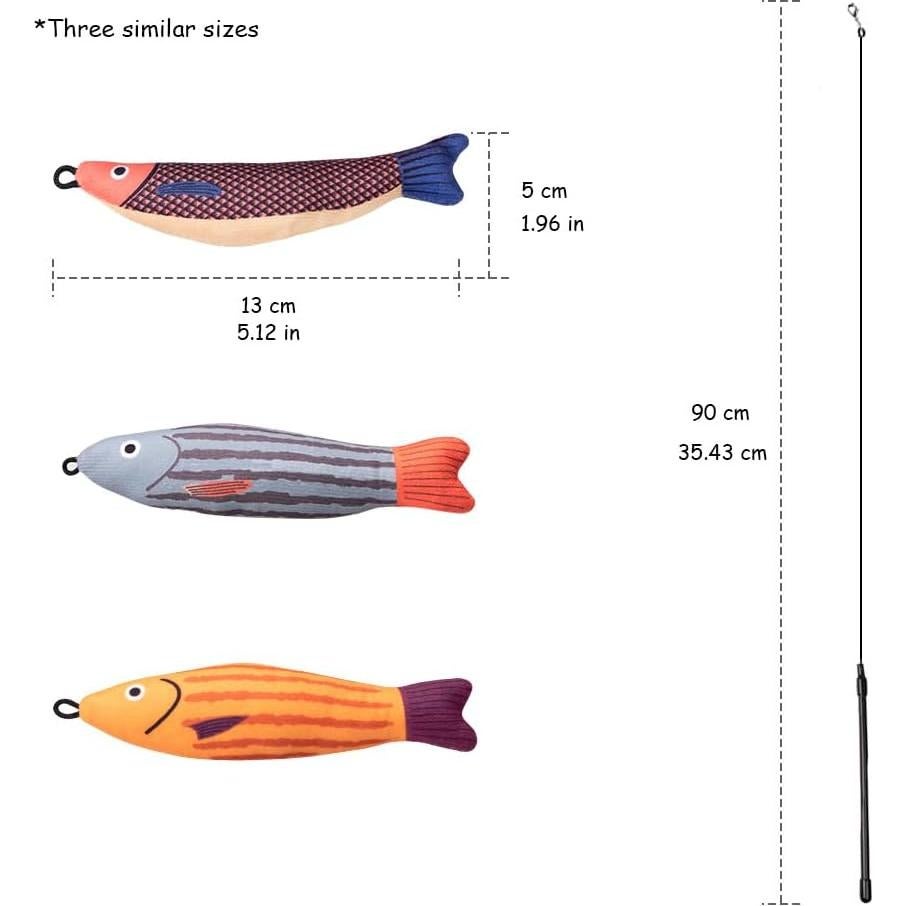 Juguetes de Varita para Gatos PAZ'S GIFT - 3 Piezas Sonoras
