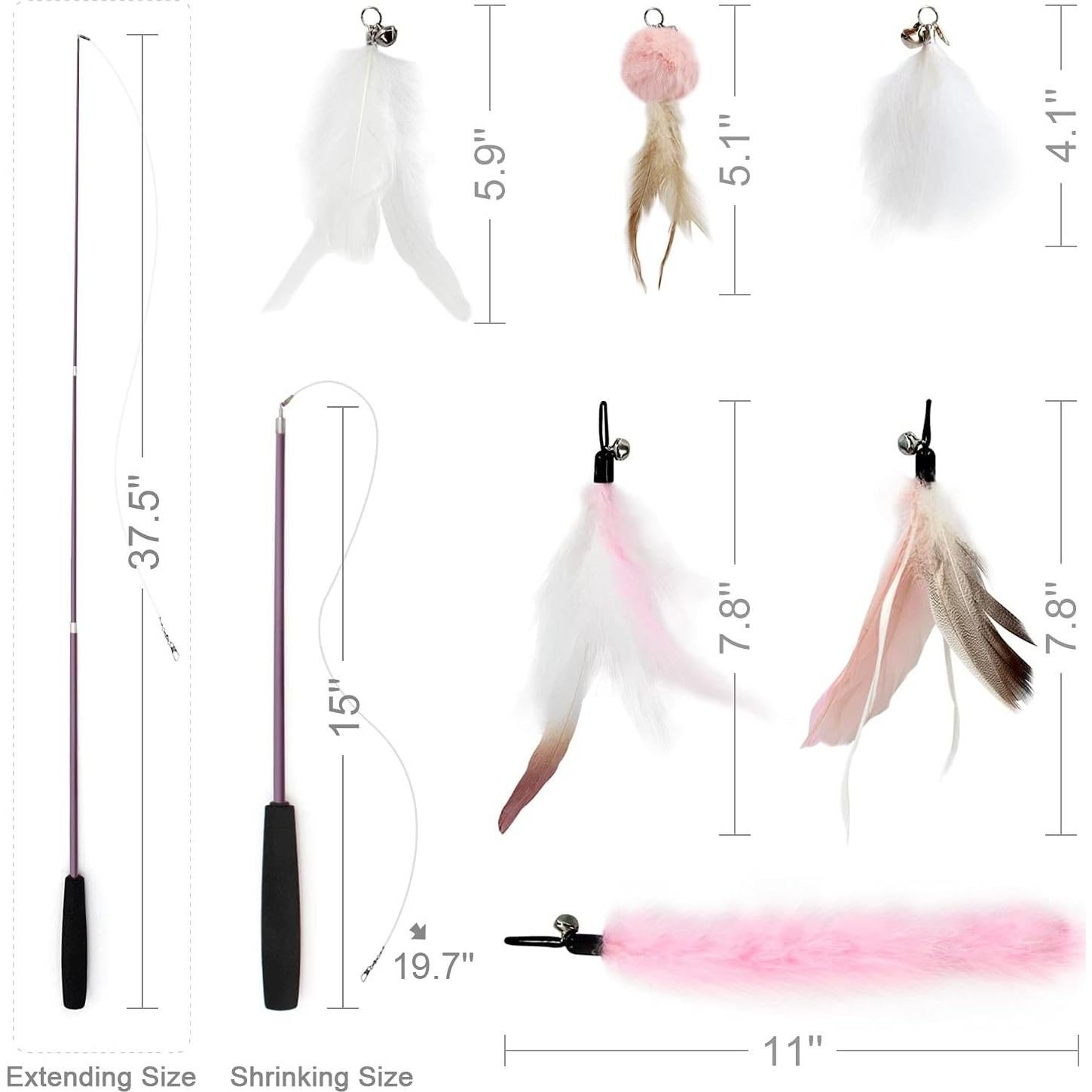 Juguete Interactivo para Gatos SONGWAY - Varita Teaser 39.9cm