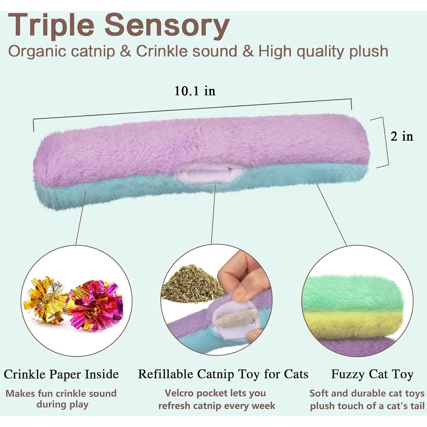 Juguetes para Gato Retro Shaw - Almohadas Rellenables 3 Pcs