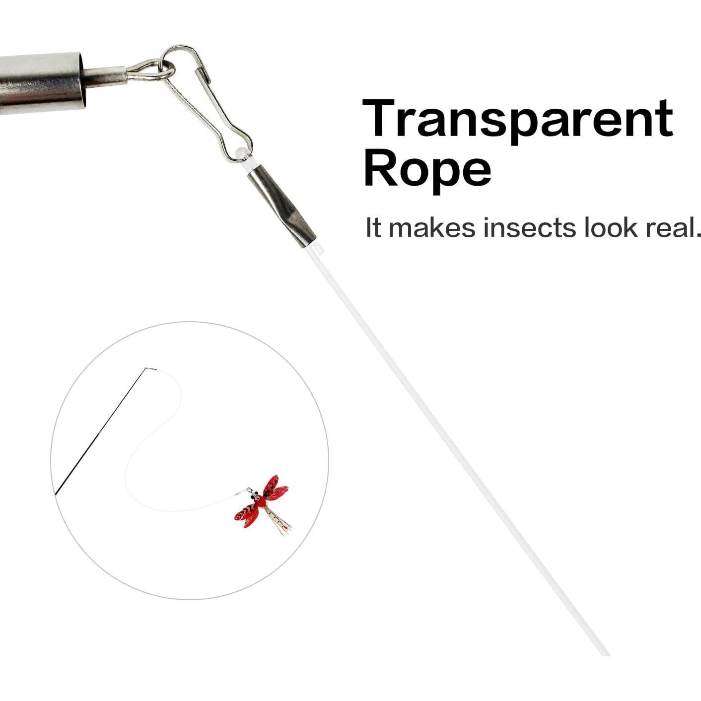 Juguete Interactivo para Gatos TTCAT Varita Retráctil con Plumas