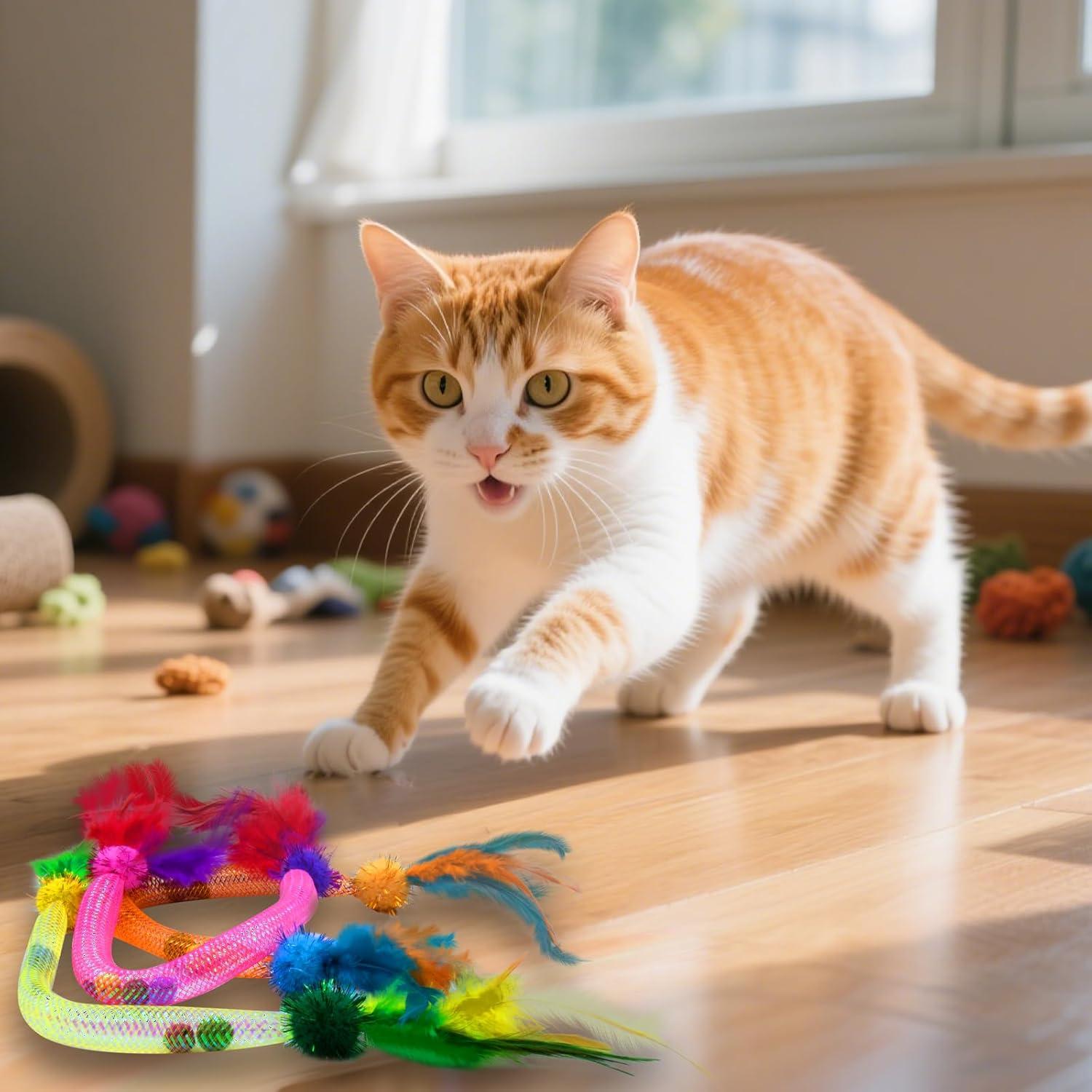 Kit de Juguetes para Gatos ZENGABIA - 11 Piezas Catnip y Silvervine