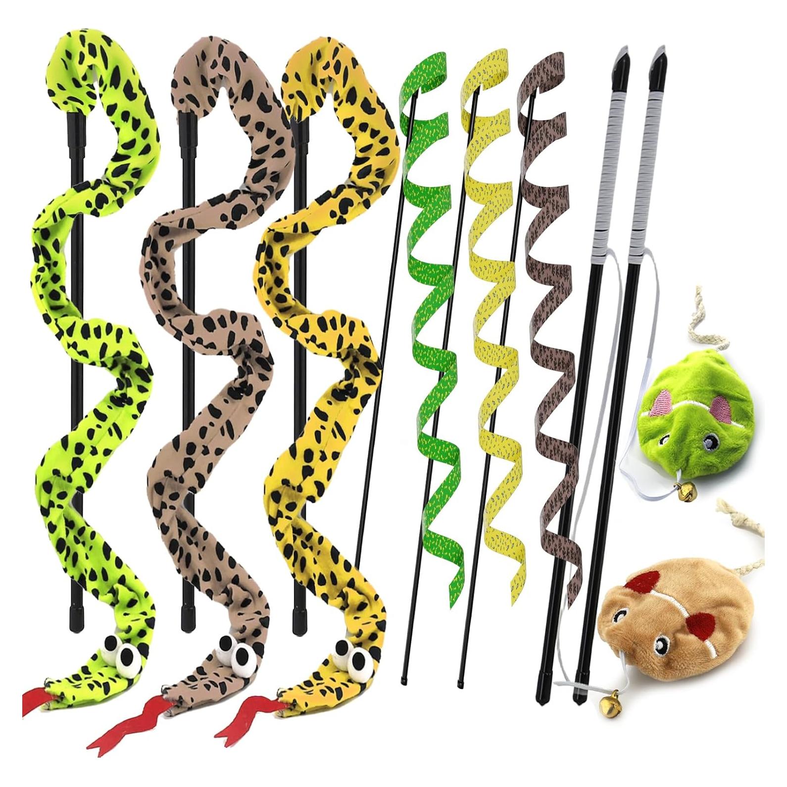 Varita Interactiva para Gatos URMYONLY - 8 Juguetes con Ratón