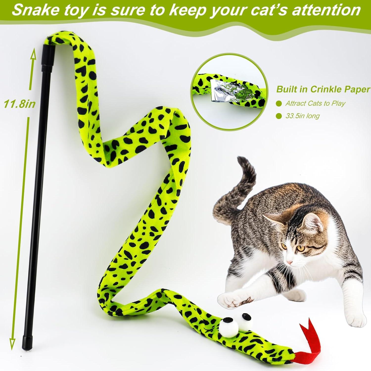 Varita Interactiva para Gatos URMYONLY - 8 Juguetes con Ratón