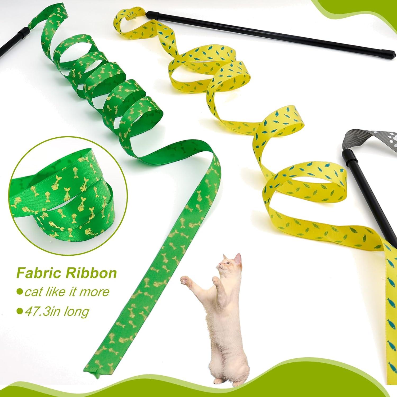 Varita Interactiva para Gatos URMYONLY - 8 Juguetes con Ratón