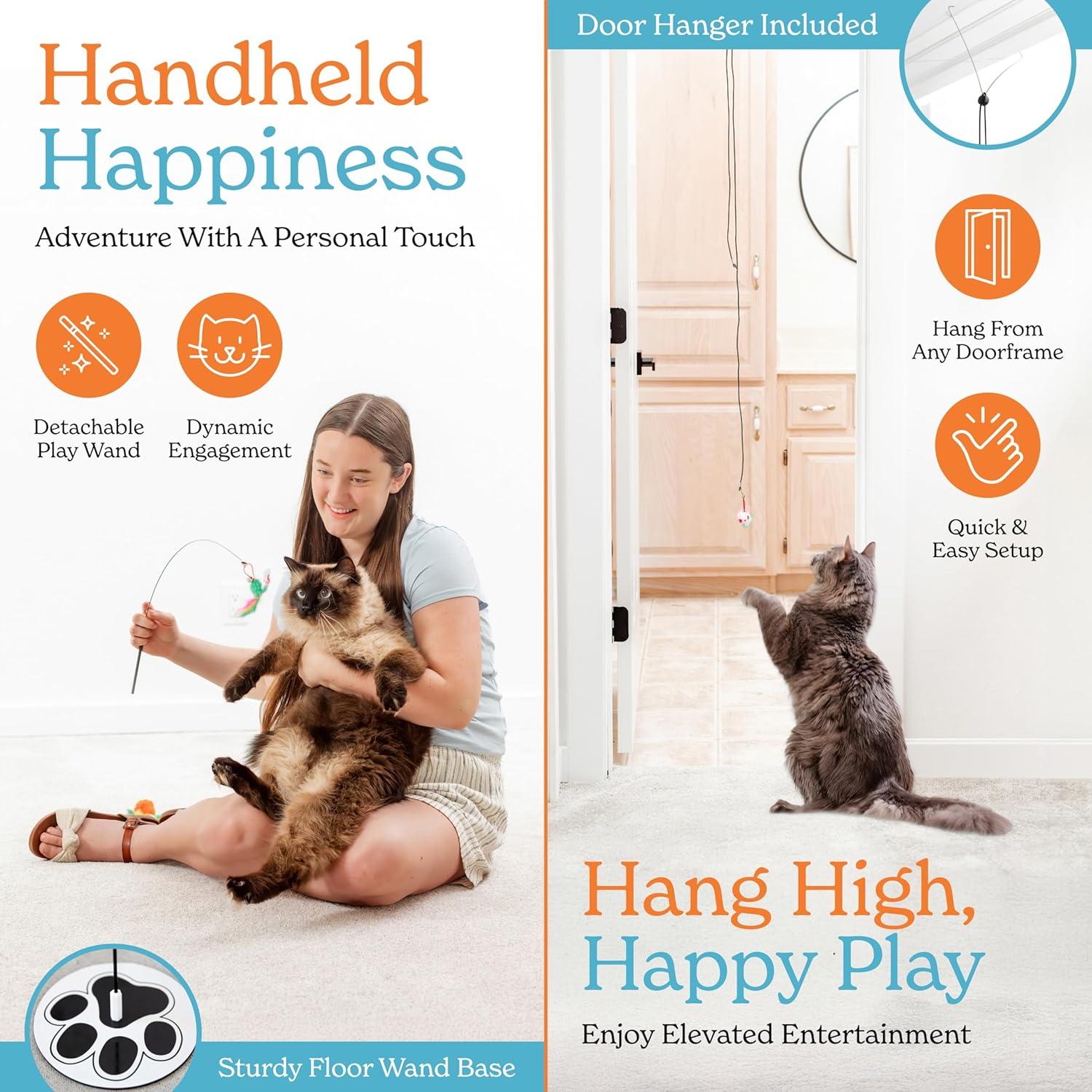 Juguete Interactivo para Gatos GADGETSOLOGY 4 en 1 con Ventosa