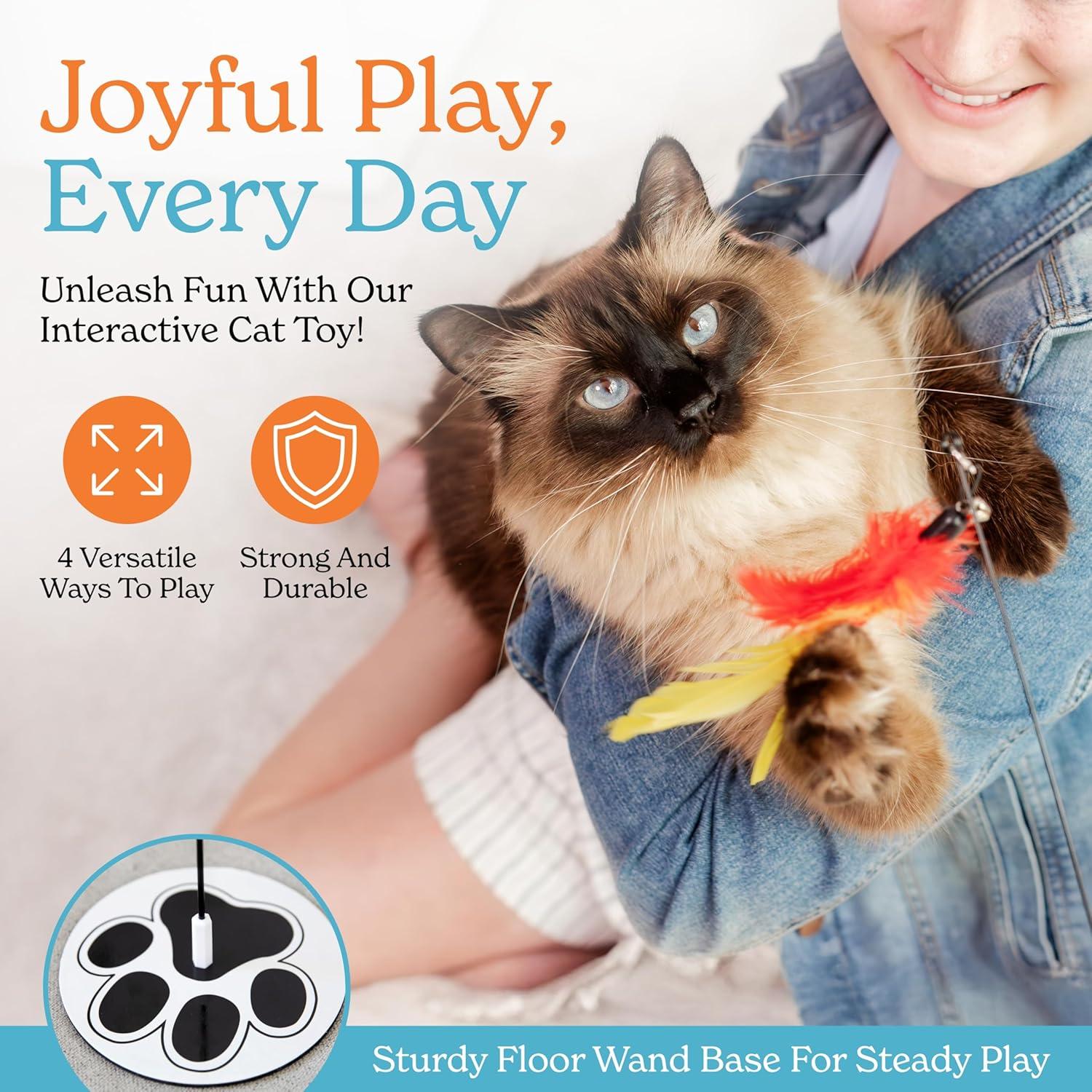 Juguete Interactivo para Gatos GADGETSOLOGY 4 en 1 con Ventosa