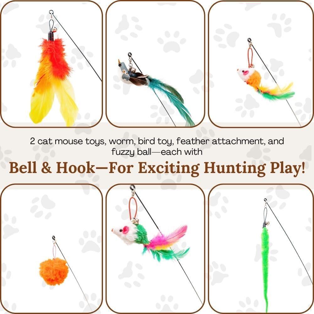 Juguete Interactivo para Gatos GADGETSOLOGY 4 en 1 con Ventosa