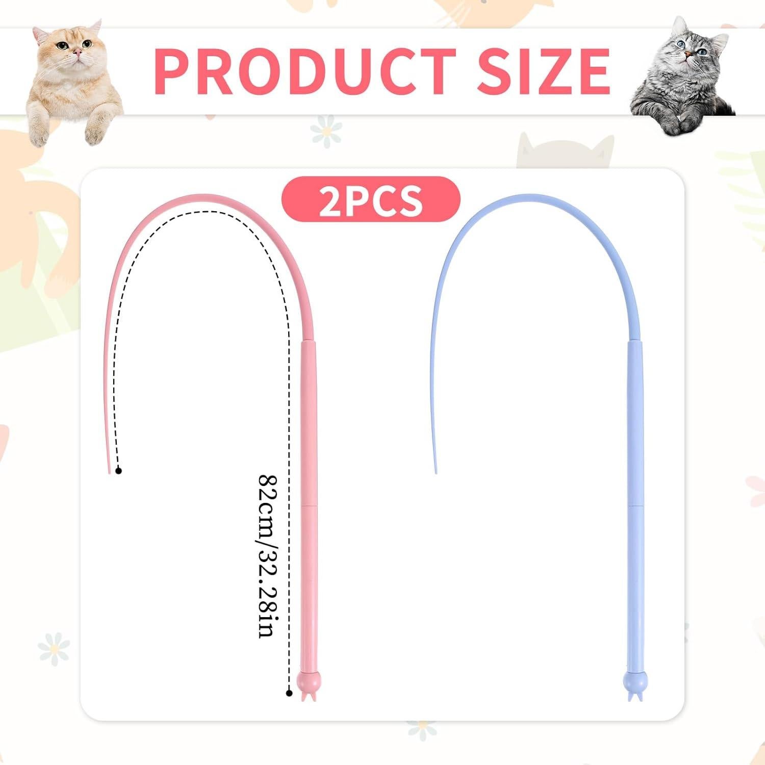 Juguete Interactivo para Gatos TIESOME - Varita de Silicona 82 cm