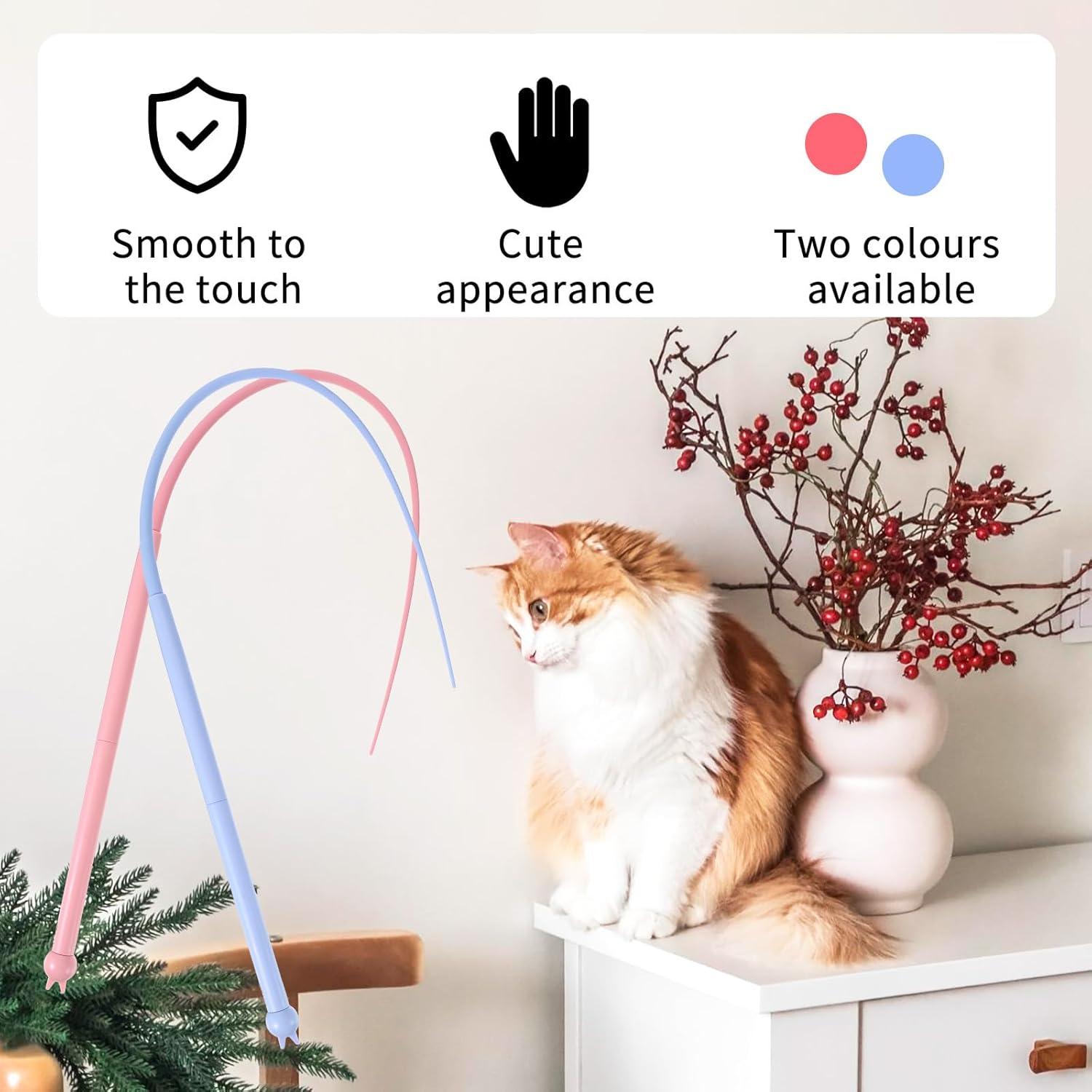 Juguete Interactivo para Gatos TIESOME - Varita de Silicona 82 cm