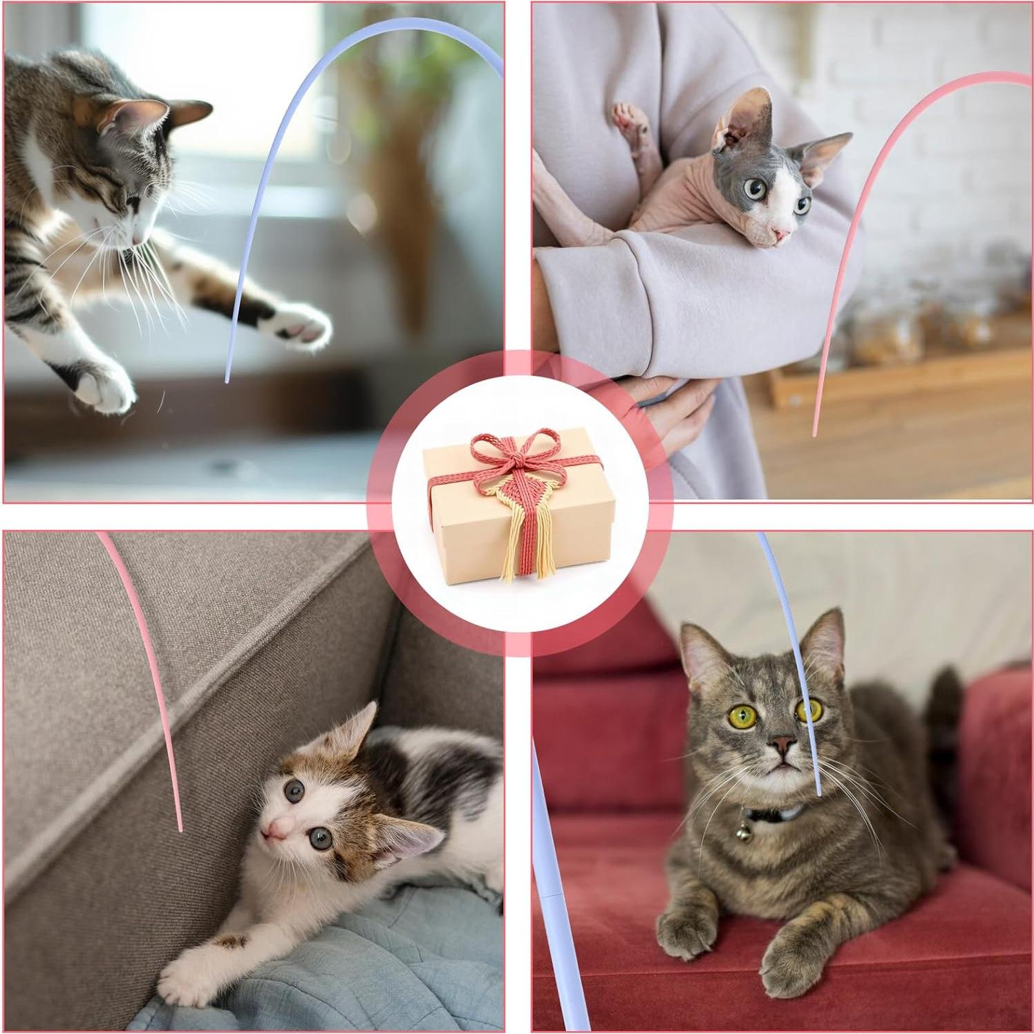 Juguete Interactivo para Gatos TIESOME - Varita de Silicona 82 cm