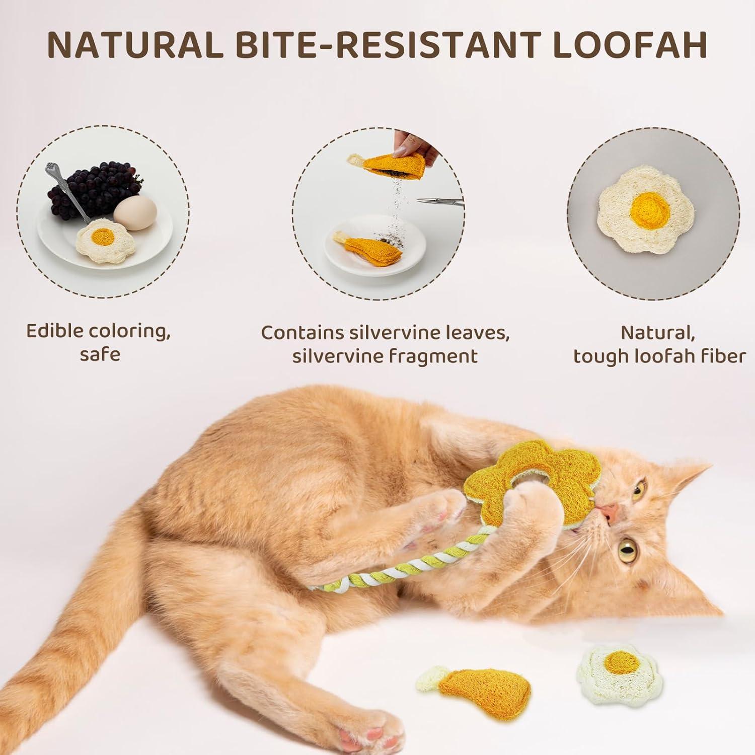 Juguetes para Gatos Bobopal - Palos de Silvervine y Loofah