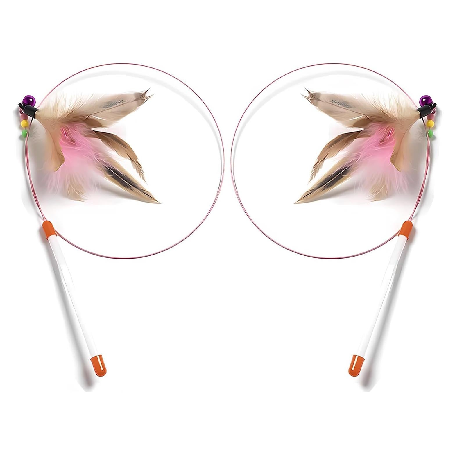 Juguetes Interactivos para Gatos Qiifaiikooii - 2 PCS de Pluma