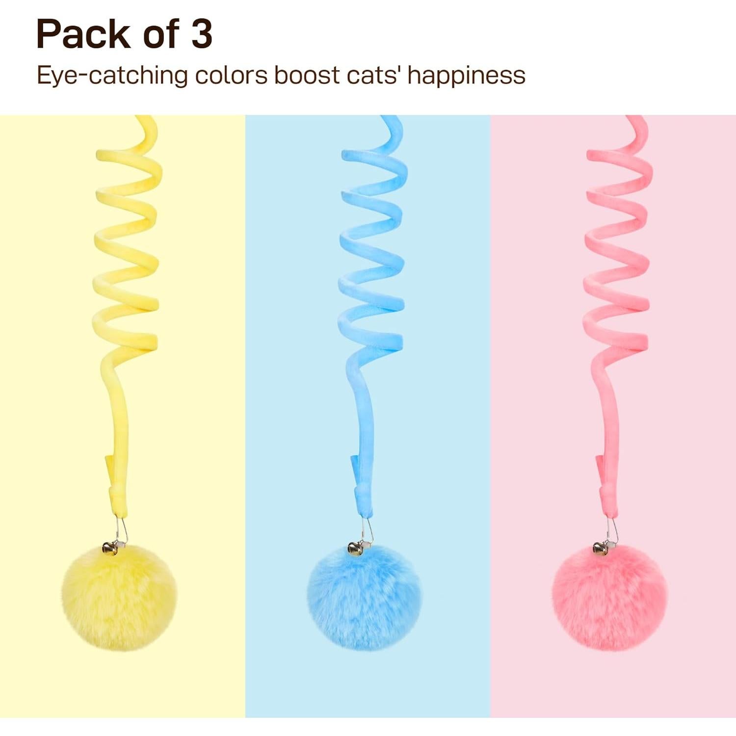 Juguetes colgantes para gatos Potaroma 3 piezas con catnip