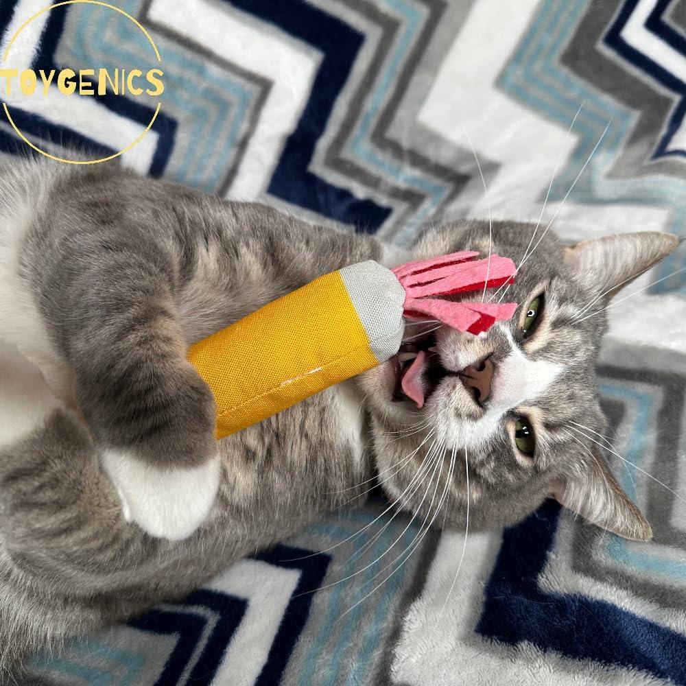 Juguete para Gato ToyGenics Lápiz con Hierba Gatera Orgánica