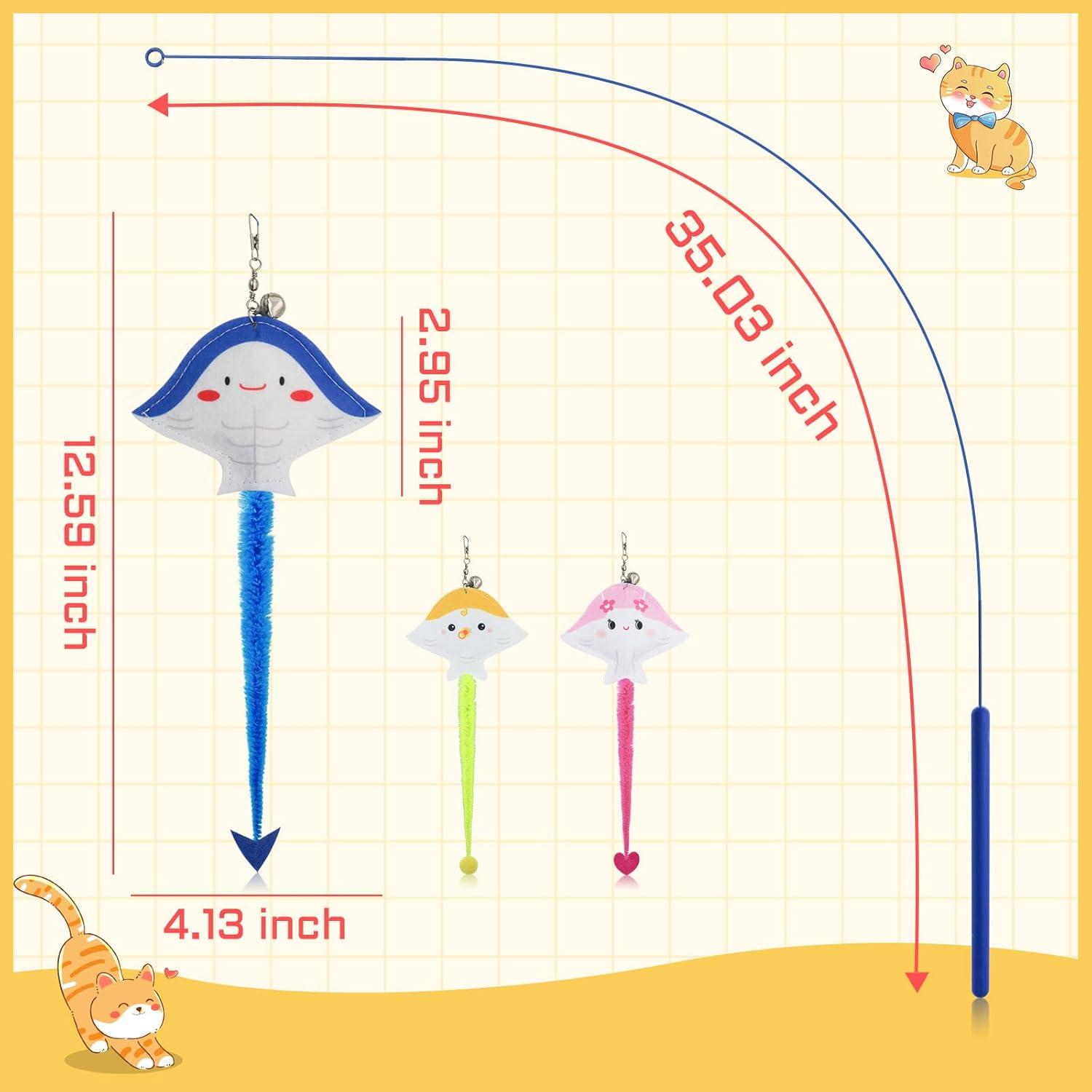 Varita Juguete para Gatos Andiker 89 cm Rosa Interactiva