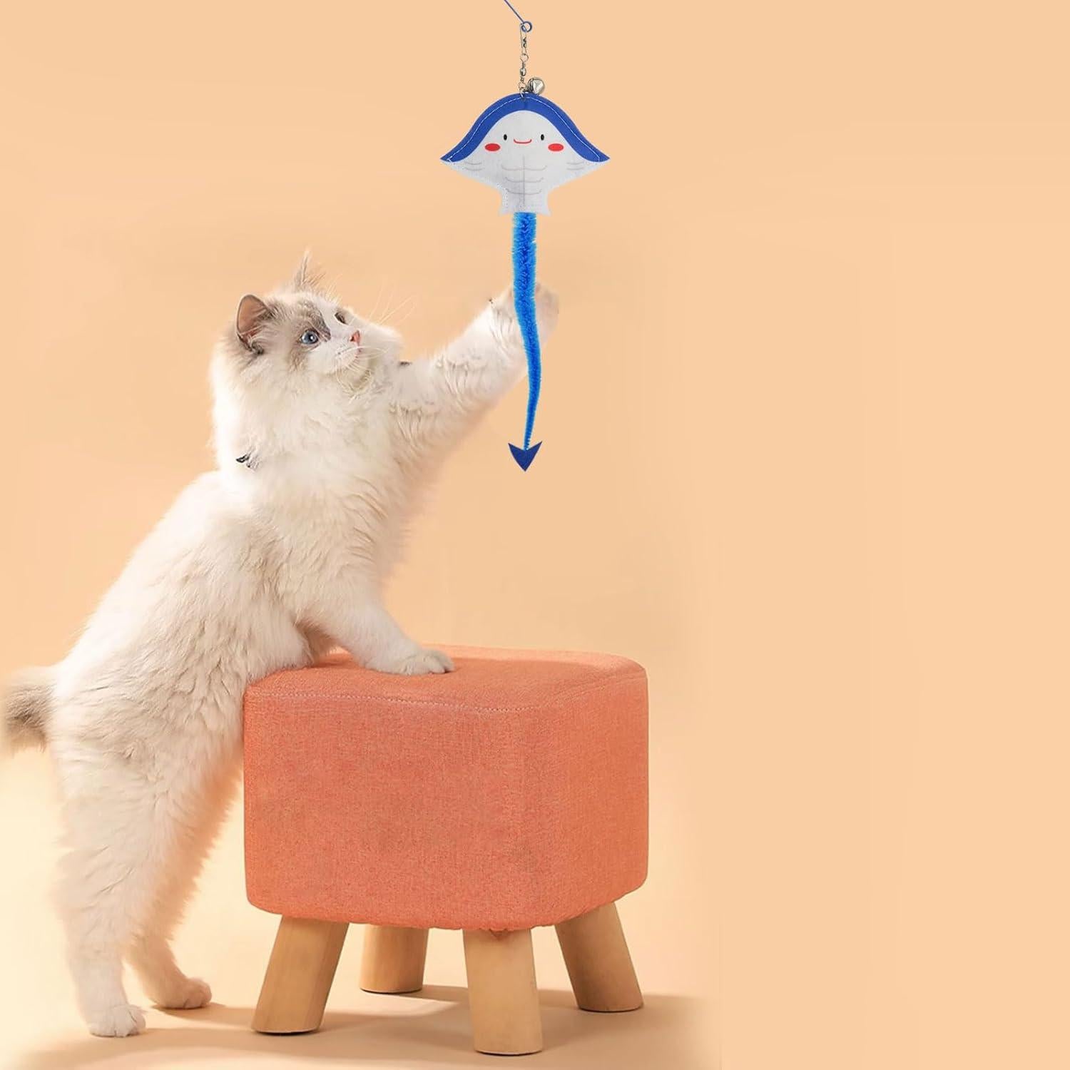 Varita Juguete para Gatos Andiker 89 cm Rosa Interactiva