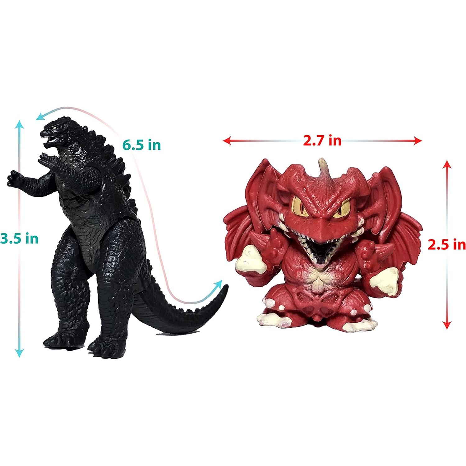 EZFun Set de 6 Figuras de Godzilla Chibi con Articulaciones