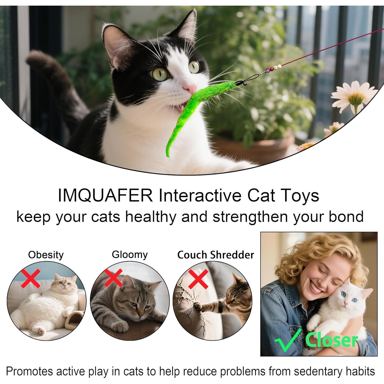 Kit de Juguetes para Gatos IMQUAFER - 12 Piezas Interactivas