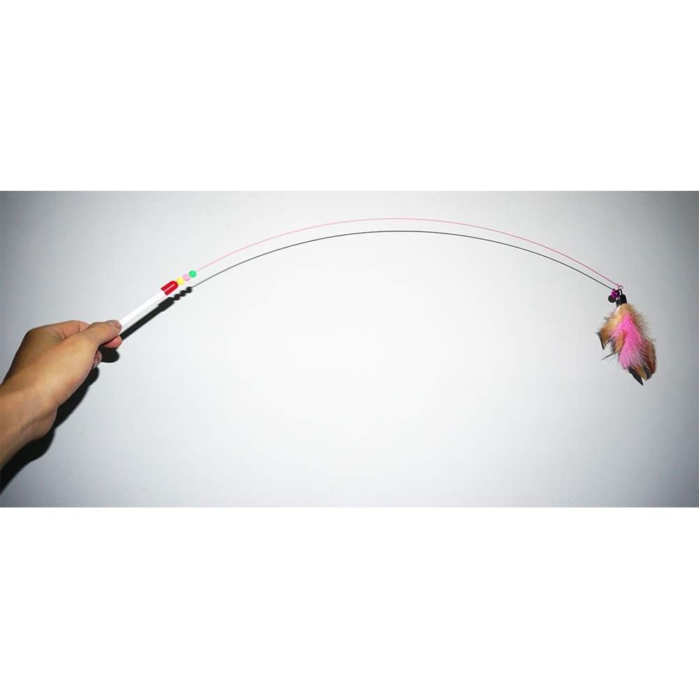 Varita de Juguetes para Gatos Sanpink - 5 Plumas Naturales