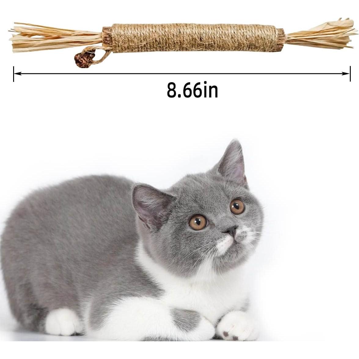 Paquete de 4 Palos de Silvervine Natural Yuntop para Gatos