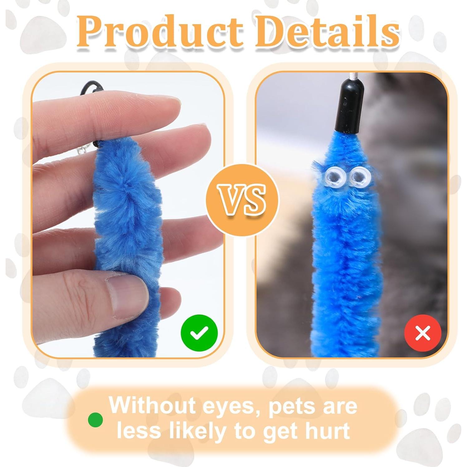 10 Repuestos de Juguete de Gusano para Gato InnoHHustle