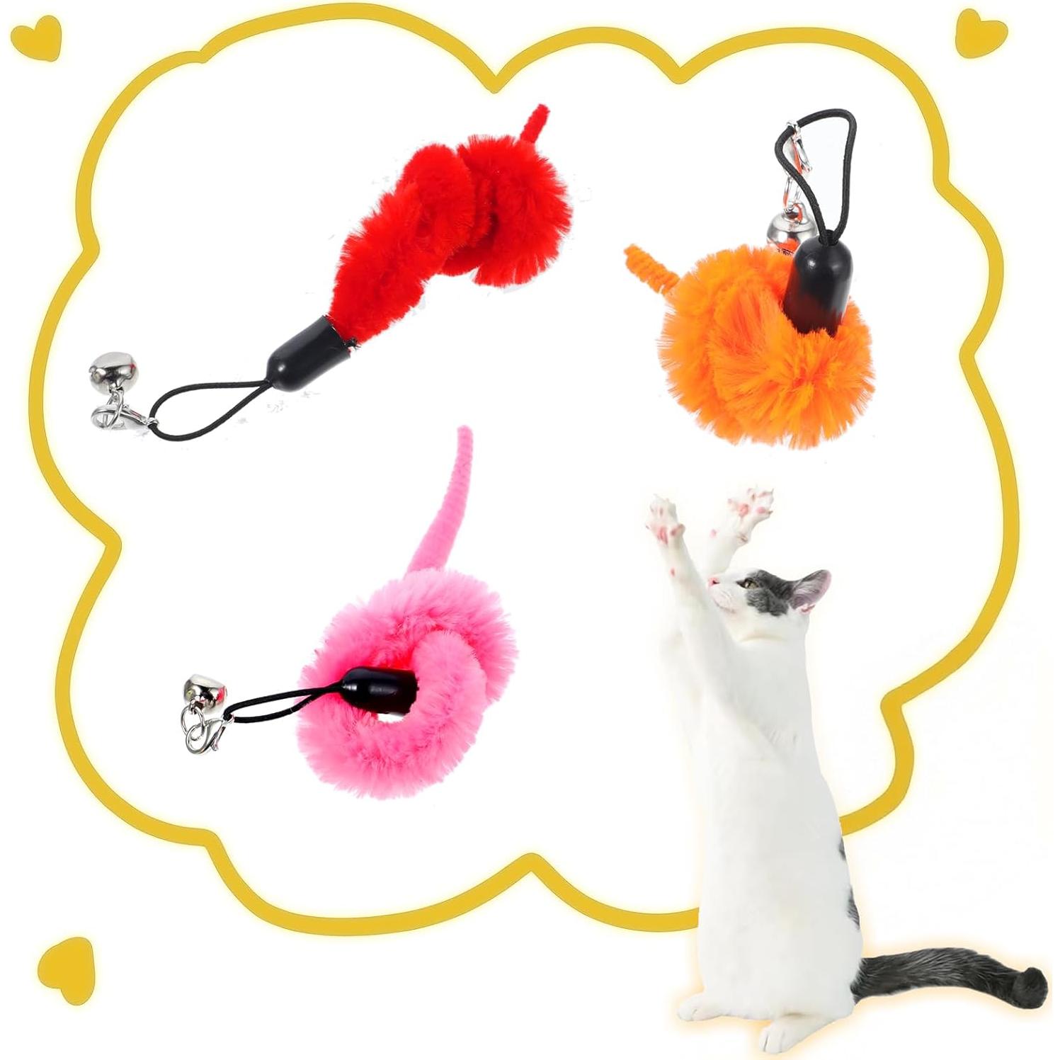 10 Repuestos de Juguete de Gusano para Gato InnoHHustle