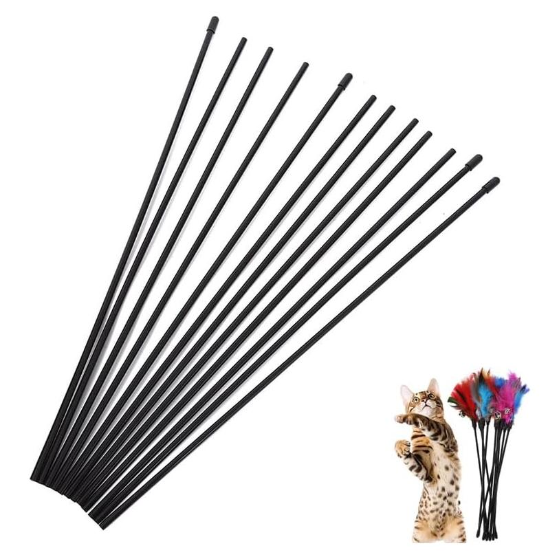 Paquete de 10 Varitas Interactivas para Gatos SquEqu 37cm