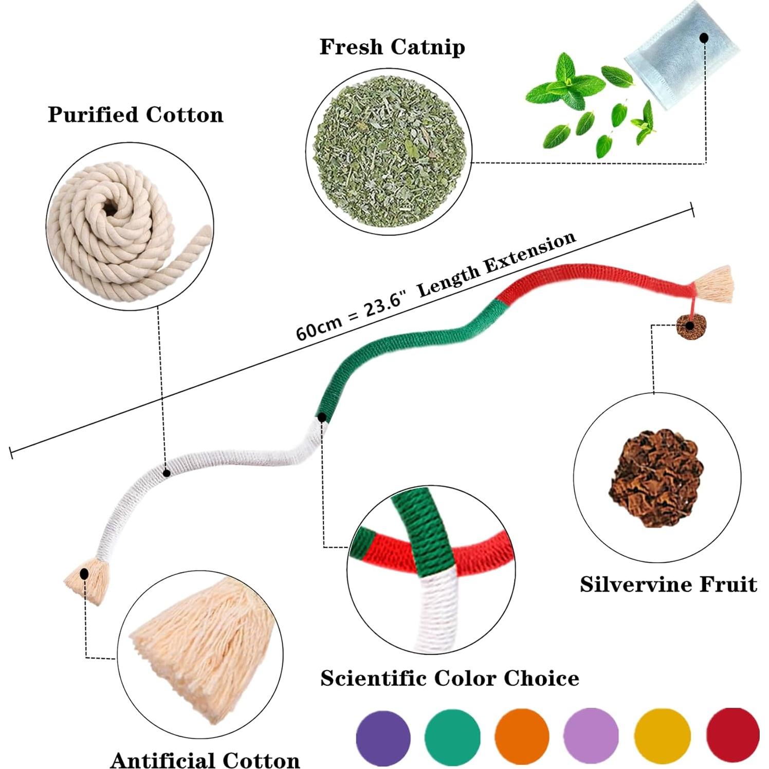 Juguetes Interactivos para Gatos NSWXZDS 12 Piezas Catnip