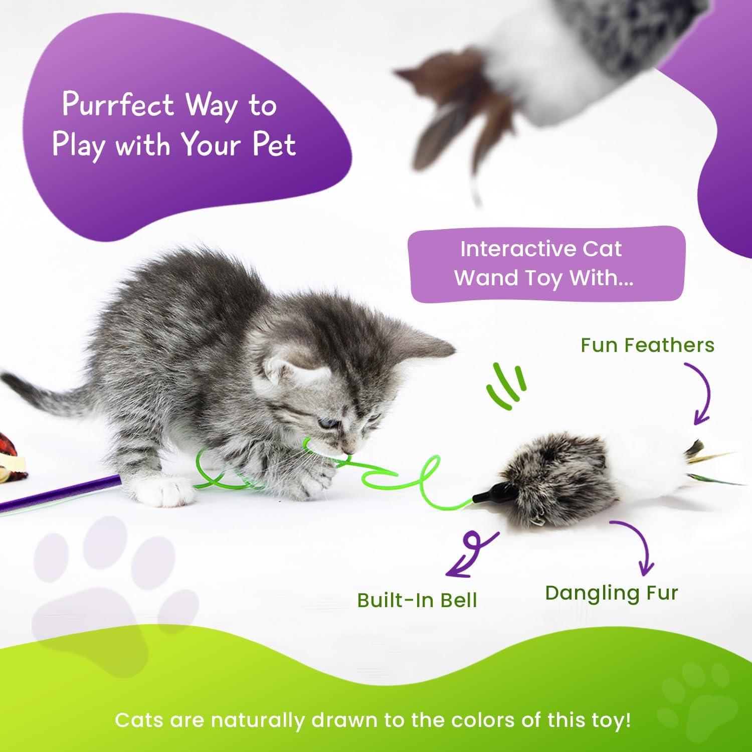 Varita Juguete Interactiva para Gatos Huihzou 40.64 cm Plumas