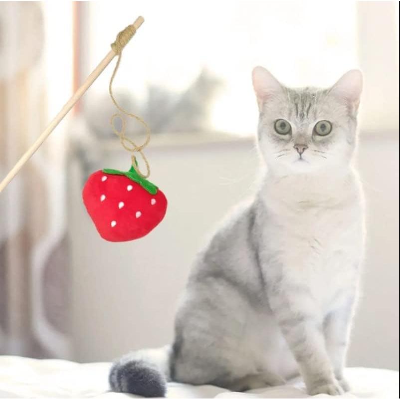 Juguete Interactivo para Gatos LUOZZY Fresa con Catnip